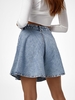 Denim Swing Mini Skirt Xs Blue