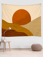 Desert and Sunset Print Tapestry