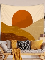 Desert and Sunset Print Tapestry