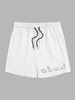 Dinosaur Print Drawstring Shorts M White