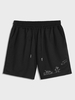 Dinosaur Print Drawstring Sweat Shorts L Black