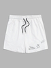 Dinosaur Print Drawstring Sweat Shorts L White