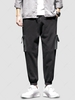 Drawstring Pocket Jogger Techwear Pants L Black