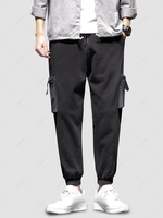 Drawstring Pocket Jogger Techwear Pants Xl Black