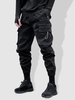 Drawstring Pocket Solid Color Techwear Cargo Pants Xl Black