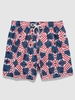 Drawstring Pockets American Flag Casual Shorts L Valentine red
