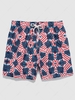 Drawstring Pockets American Flag Casual Shorts S Valentine red