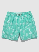 Drawstring Pockets Coconut Palm Tree Hawaiian Vacation Beach Shorts Xl Light aquamarine