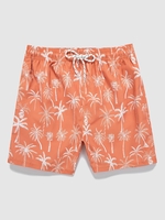 Drawstring Pockets Coconut Palm Tree Hawaiian Vacation Beach Shorts Xl Orange