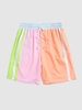 Drawstring Pockets Colorblock Bermuda Shorts 2xl Light salmon