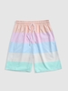 Drawstring Pockets Colorblock Stripes Shorts 2xl Pig pink