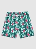 Drawstring Pockets Palm Tree Flamingo Vacation Shorts Xxl Greenish blue