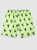 Drawstring Scorpion Print Pocket Beach Shorts Xxl Tea green