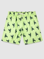 Drawstring Scorpion Print Pocket Beach Shorts Xxl Tea green