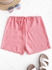 Drawstring Semi-sheer Beach Cover Up Shorts Light pink