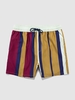 Drawstring Striped Pocket Beach Shorts Xxl Chestnut
