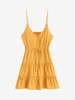 Drawstring Surplice Cami Mini Dress L Yellow