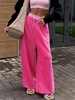 Drawstring Wide Leg Jogger Sweatpants L Light pink