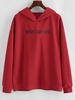 Drop Shoulder Graphic Animal Cattle Hoodie S Red