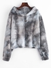 Drop Shoulder Tie Dye Fluffy Hoodie S Multi a