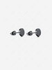 Dumbbell Shape Punk Style Stainless Steel Stud Earring