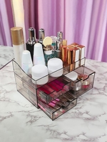 Dust-proof Transparent Desktop Cosmetics Multi-layers Storage Rack