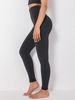 Elastic High Waisted Hips Tight Yoga Sports Pants L Black