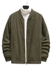 Elbow Patch Vintage Ribbed Zip Up Corduroy Bomber Jacket Xxl Army green