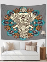 Elephant Print Ethnic Style Tapestry