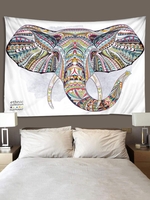 Elephant Print Ethnic Style Tapestry