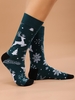 Elk Snowflake Christmas Tree Pattern Crew Socks