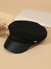 Emboss and Braided Decor Baker Boy Hat