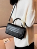 Embossed Braided Handle Crossbody Bag