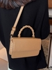 Embossed Braided Handle Crossbody Bag