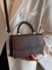 Embossed Braided Handle Crossbody Bag