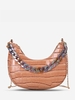 Embossed Chain Decor Crossbody Hobo Bag