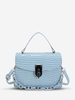 Embossed Chain Decor Twist Lock Crossbody Bag