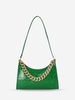 Embossed Chunky Chain Shoulder Bag
