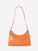 Embossed Chunky Chain Shoulder Bag