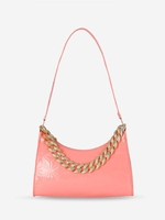 Embossed Chunky Chain Shoulder Bag