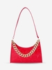 Embossed Chunky Chain Shoulder Bag