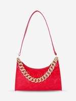 Embossed Chunky Chain Shoulder Bag