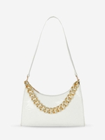 Embossed Chunky Chain Shoulder Bag