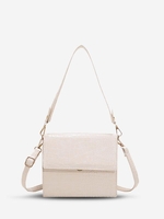 Embossed Double Straps Solid Crossbody Bag