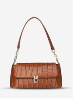 Embossed Flap Casual Handbag