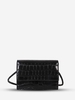 Embossed Flap Crossbody Bag