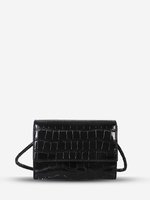 Embossed Flap Crossbody Bag