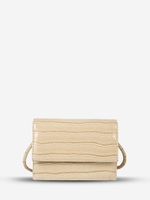 Embossed Flap Crossbody Bag