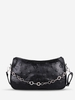 Embossed Floral Chain Crossbody Bag