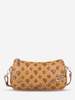 Embossed Floral Chain Crossbody Bag